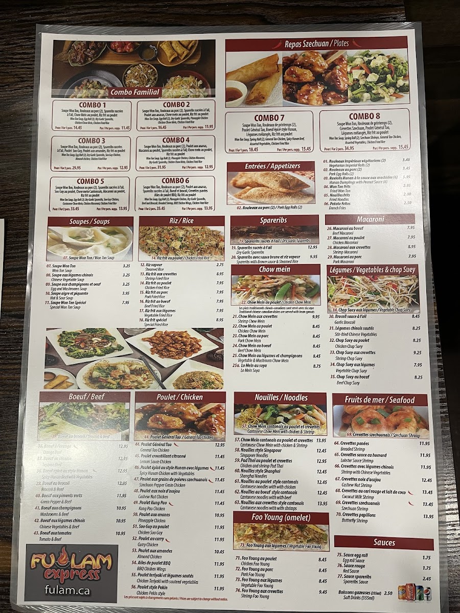 Fu Lam Express Jean Talon Menu - Image 4